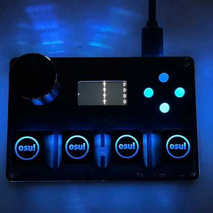 SayoDevice O3C++ OSU Rapid Trigger Keyboard – 4+4 Keys Magnetic Linear OUTEMU Pink Switches with Knob & Screen Shortcut