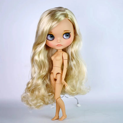 ICY DBS Blythe Doll – 30CM Tan Skin Matte & Glossy Face, Pouting Lips, 19-Joint BJD DIY Costume Doll Gift