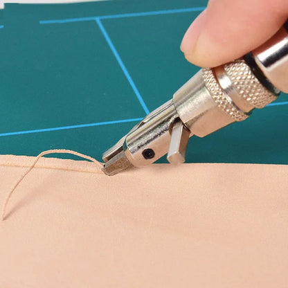 7-in-1 Professional Leather Craft Tool – Adjustable Stitching, Slotting & Creasing Trimmer for DIY Handmade Leatherwork