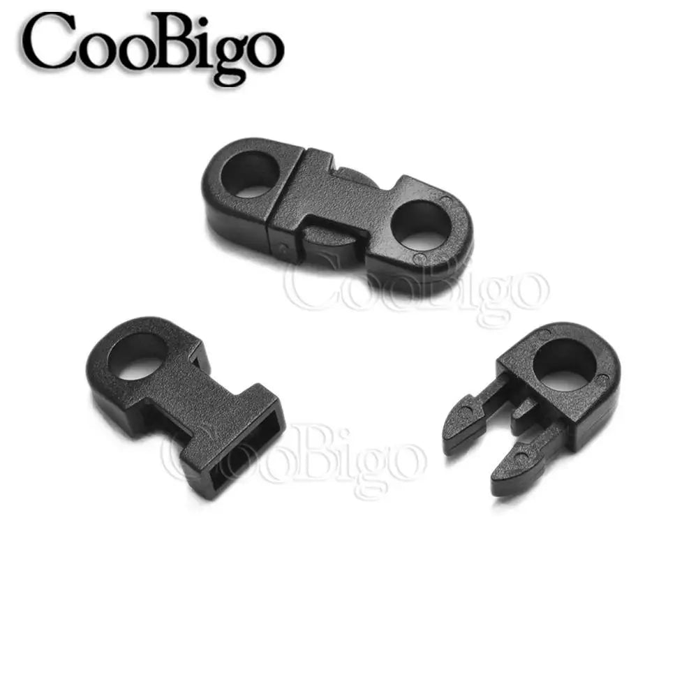 12pcs Mini Quick Release Buckle – 5mm Black Paracord Bracelet Clasp, Plastic Carabiner Fasteners for DIY Craft Accessories