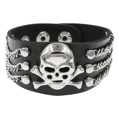 Gothic Punk Multi-Chain Bracelet – Retro Street Dance Jewelry for Halloween, Cosplay, Christmas & Birthday Gifts
