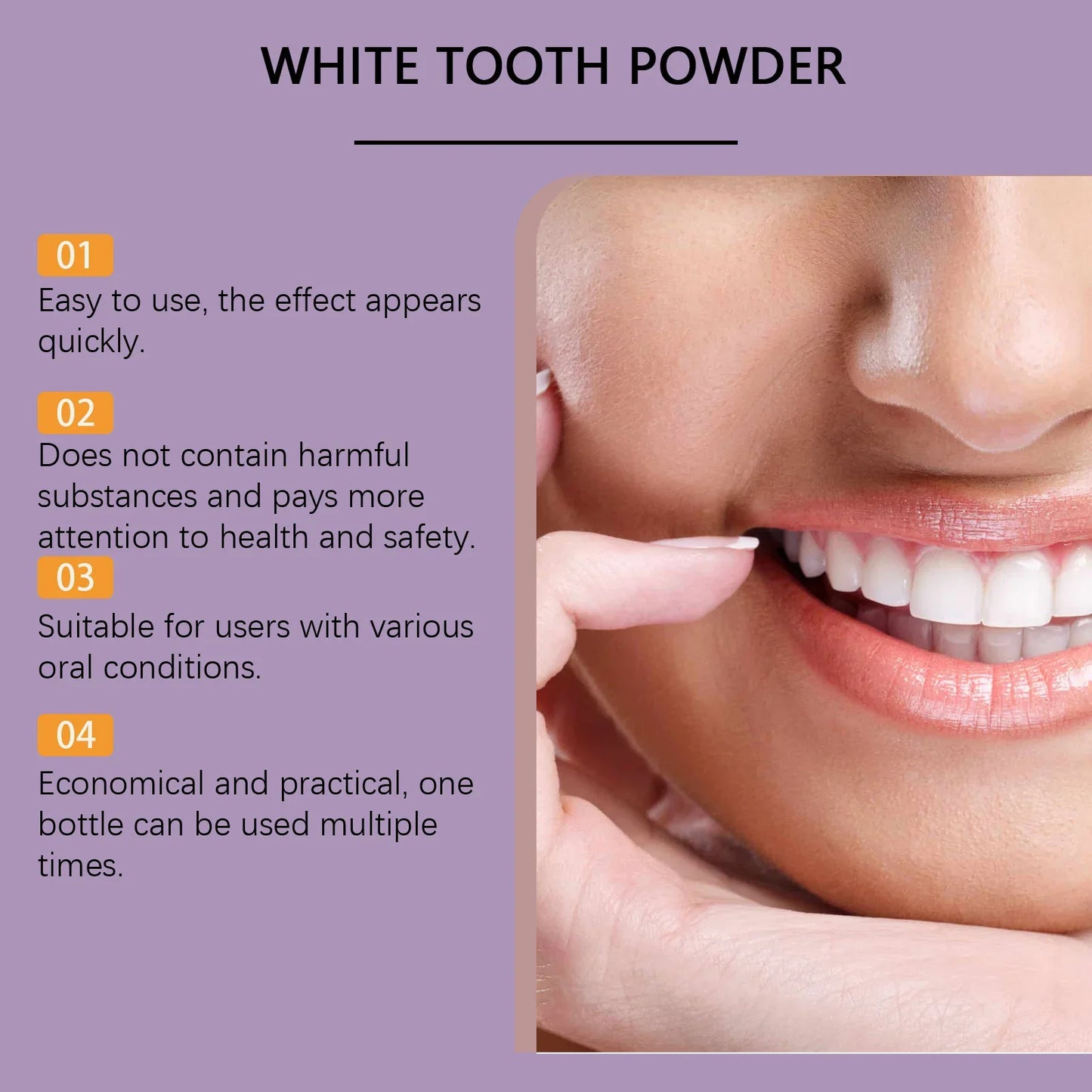 Purple Teeth Whitening Toothpaste – Deep Cleaning, Plaque & Stain Removal, Freshens Breath in 5 Days