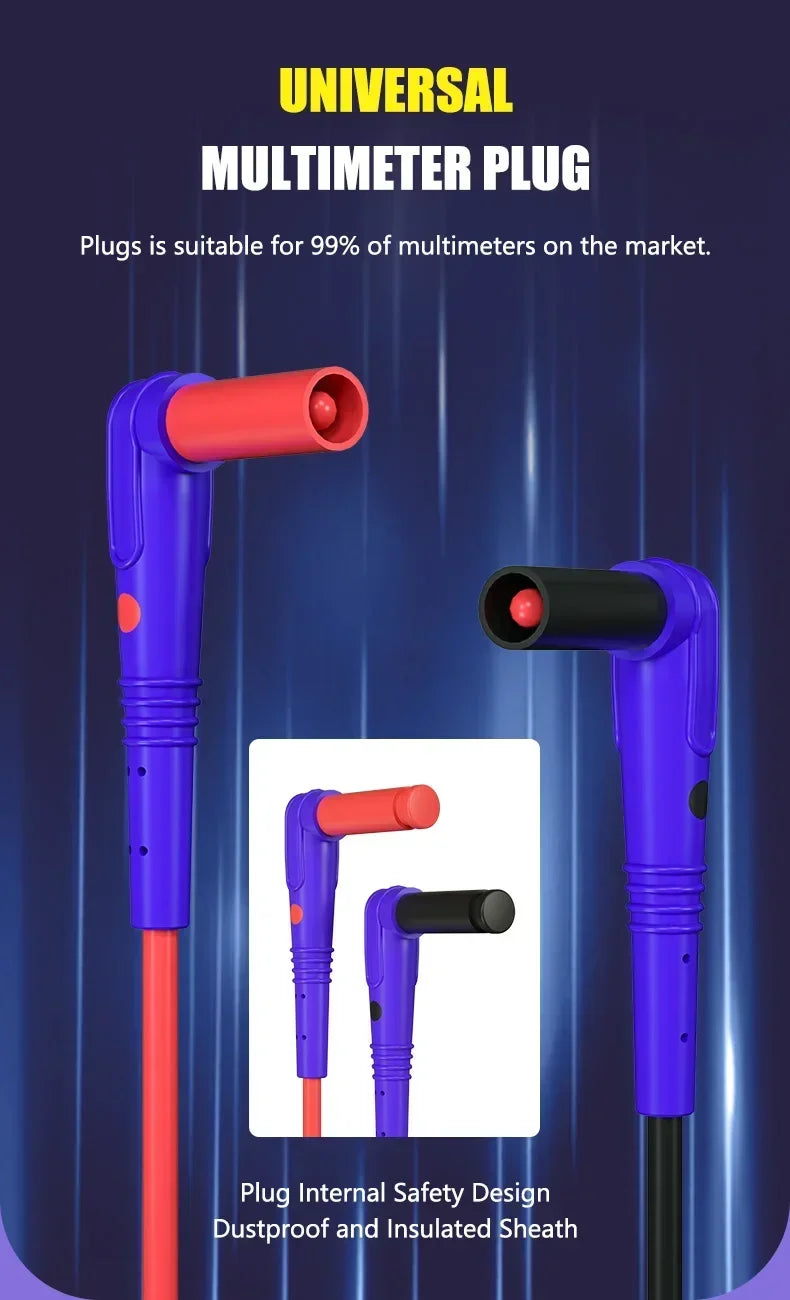 MECHANIC RP4 Ultra-Thin Multimeter Test Leads – Replaceable Pen Tip Cables for Digital & Analog Multimeters