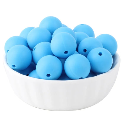 15mm Silicone Beads Set - Colorful Loose Beads for DIY Keychains, Jewelry & Beaded Pen Crafts