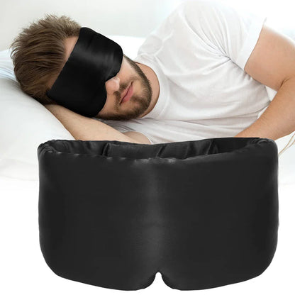 100% Mulberry Silk Sleeping Mask – Soft Padded Eyepatch for Light Blocking, Travel Sleeping Aid Sleep Patch (Slaapmasker)