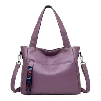 Luxury Women’s Leather Casual Tote Bag – High Quality Large Shoulder & Crossbody Handbag