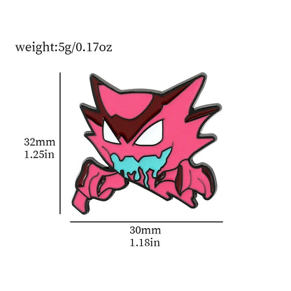 Gengar Cartoon Enamel Brooch — Anime Lapel Pin for Backpack Accessories, Fan Collection & Jewelry Gift