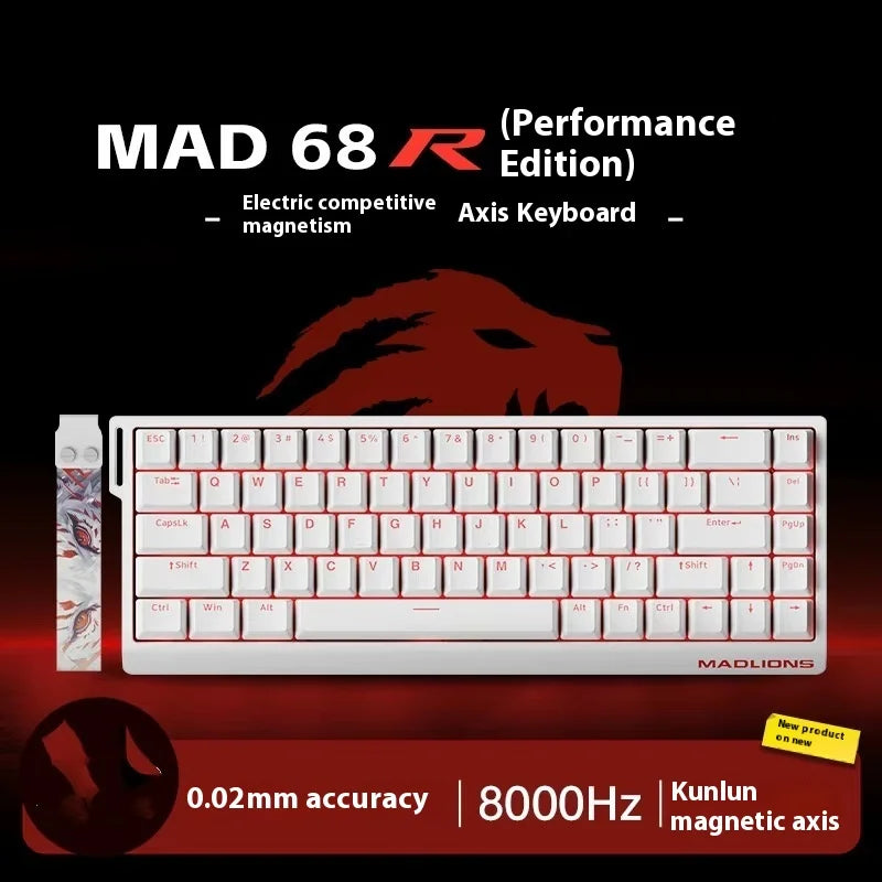 MADLIONS MAD 60/68HE Magnetic Switch Wired Gaming Keyboard – Hot Swap, Rapid Trigger, Customizable PC Gamer Accessory