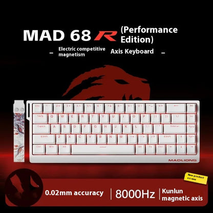 MADLIONS MAD 60/68HE Magnetic Switch Wired Gaming Keyboard – Hot Swap, Rapid Trigger, Customizable PC Gamer Accessory