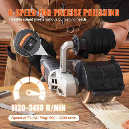 VEVOR Burnishing Polishing Machine – 6-Speed Electric Surface Conditioning Tool for Wood & Metal