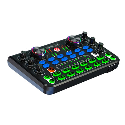 X60 Voice Changer Sound Card – Sound Mixer Board with Multiple Effects for Live Streaming & Music Recording