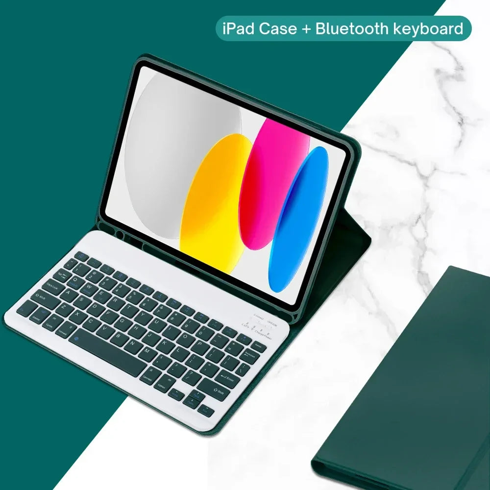 iPad 10th Generation 2022 Case – 10.9 Inch with Detachable Wireless Bluetooth Keyboard & Tablet Cover