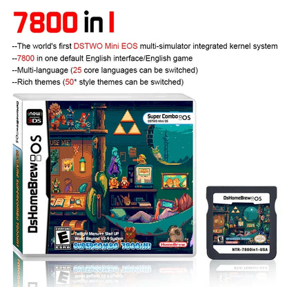 NDS 7800-in-1 R4 Game Card – Zelda-Themed Handheld Flash Cartridge for 3DS & NDS, Gift Collection