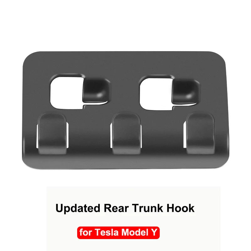 Updated Rear Trunk Hook for Tesla Model Y 2024 – Interior Storage Hanger for Luggage, Bags & Umbrella Organizer Accessories, Durable Car Hook Holder