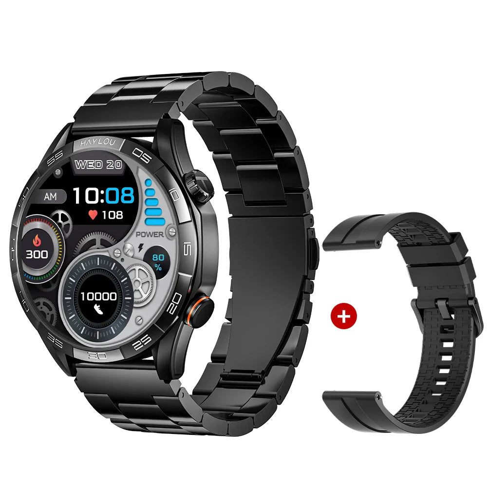 HAYLOU Solar 5 Smartwatch — 1.58" AMOLED, Voice Calling, 24H Health & Sports Tracker for Men