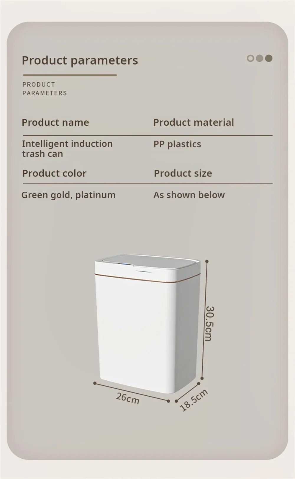 15L Smart Sensor Trash Can – Non-Contact Automatic Bagging Electronic Trash Bin for Smart Home & Bathroom, White
