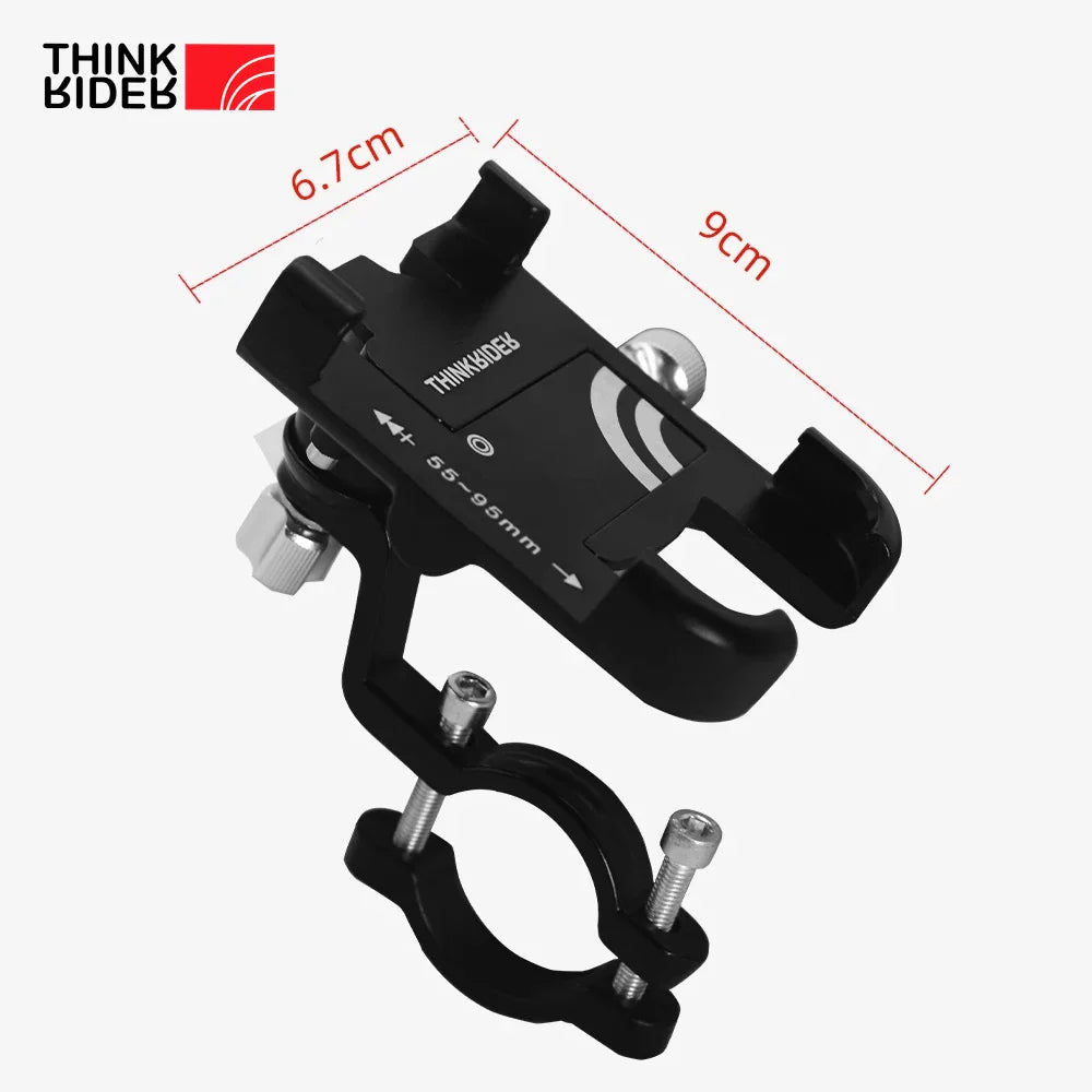 ThinkRider Anti-Vibration Bicycle Phone Mount for Mountain & Road Bikes – Navigation & Mobile Stand for E-Bikes
