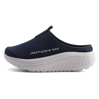 Women's Height-Increasing Walking Shoes - Lightweight Thick-Soled Casual Sport Sneakers