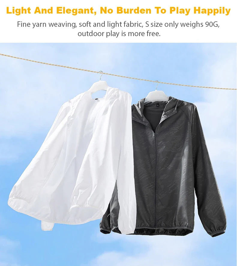 LNGXO Unisex Waterproof Hiking Jacket – Quick Dry Camping Windbreaker, Trekking, Fishing, Anti-UV Rain Coat for Men & Women