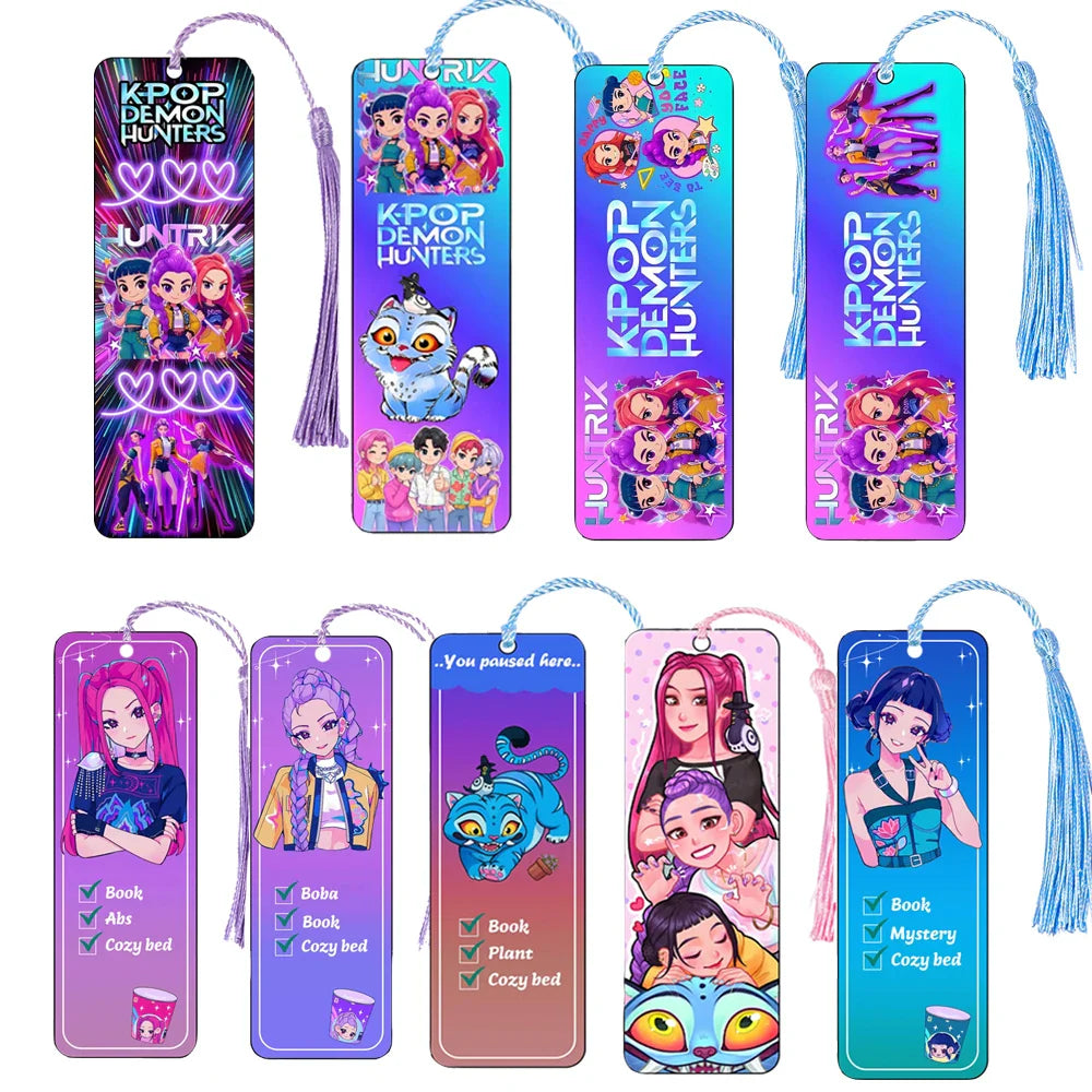 Kpop Demon Hunters Huntrix Cartoon Bookmarks – Cute Anime Stationery for Fans & Book Lovers