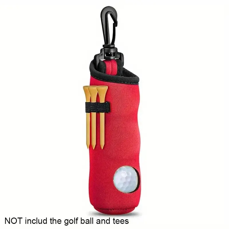 Golf Tee Holder & Ball Carry Bag Pouch – Keychain Belt Clip, Golf Accessories & Gifts