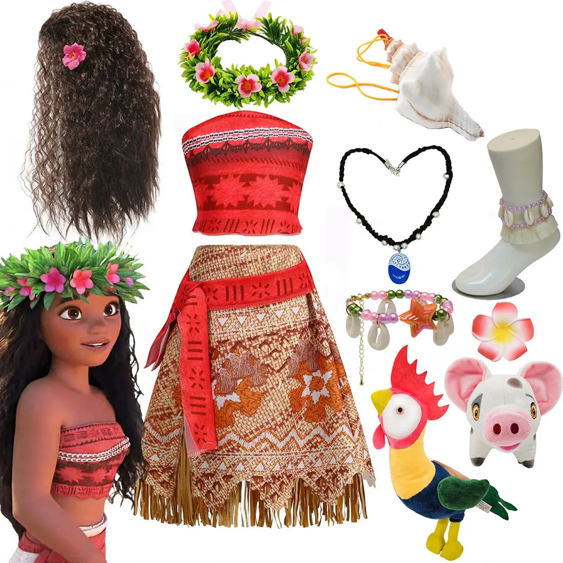 Moana Princess Costume Dress - Girls Carnival, Cosplay & Role Play Outfit