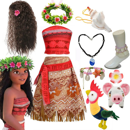 Moana Princess Costume Dress - Girls Carnival, Cosplay & Role Play Outfit