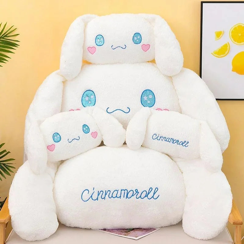 70 / 90 / 110 / 130cm cm Aoger Cinnamoroll Plush Doll – Kawaii Cartoon Stuffed Toy, Car Headrest Pillow & Back Cushion, Birthday Gift