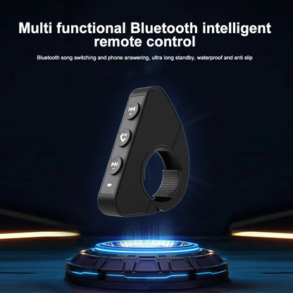 Kebidumei Bluetooth 5.3 Handlebar Remote Controller - Waterproof Wireless Media Control for Motorcycle Helmet Headsets