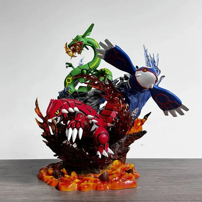 35cm Pokémon Anime Figures – Groudon, Kyogre & Rayquaza PVC Action Toys, Collectible Model for Kids’ Gifts