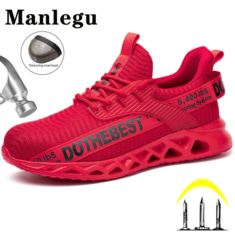 Steel Toe Safety Shoes for Men & Women – Lightweight Puncture-Proof Work Sneakers, Unisex Construction Boots