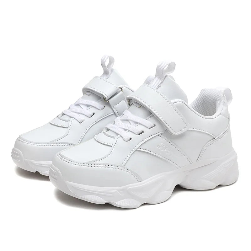 Kids’ Breathable Sports Shoes – Anti-Skid Black School Walking & Running Sneakers for Boys & Girls