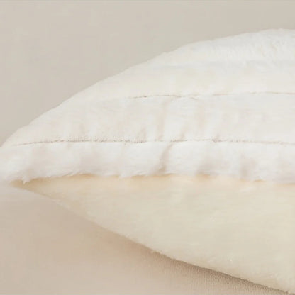 Luxurious Plush Striped Pillowcases – Soft Decorative Cushion Covers for Sofa Interiors