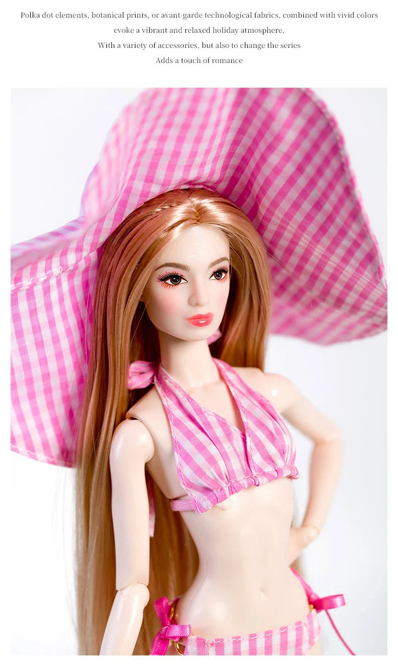 32cm Supermodel Doll Clothes – Fashion Beach Vacation Outfit, Princess Dress DIY Accessories Set, Collector Gift Toy