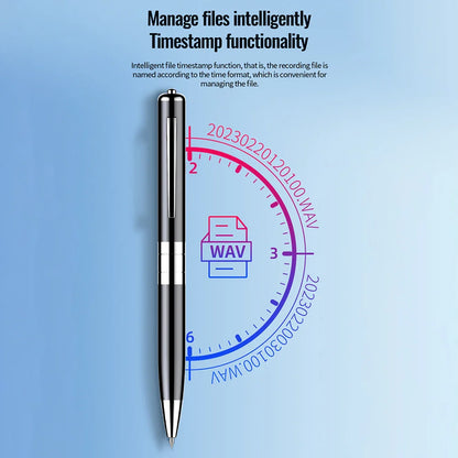 Digital Voice Recorder — 64GB/128GB Portable Professional Sound Dictaphone, Voice-Activated Audio Recording Pen & MP3 Player