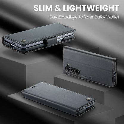 Magnetic PU Leather Phone Case for Samsung Galaxy Z Fold 7/6/5 — Fold6/5 5G Wallet Card Holder Shockproof Cover