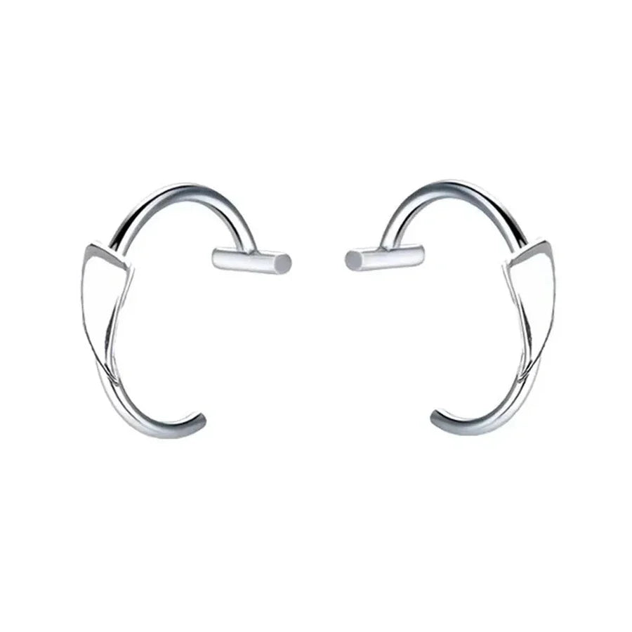 2PCS Trendy 10mm Stainless Steel Punk Clip-On Fake Piercing – Unisex Nose & Lip Rings, Tusk Body Jewelry for Men & Women