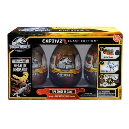 Jurassic World Captive 3 Clash Edition Dinosaur Egg Blind Box — 10cm Mini Slime Surprise, Full Box Collection