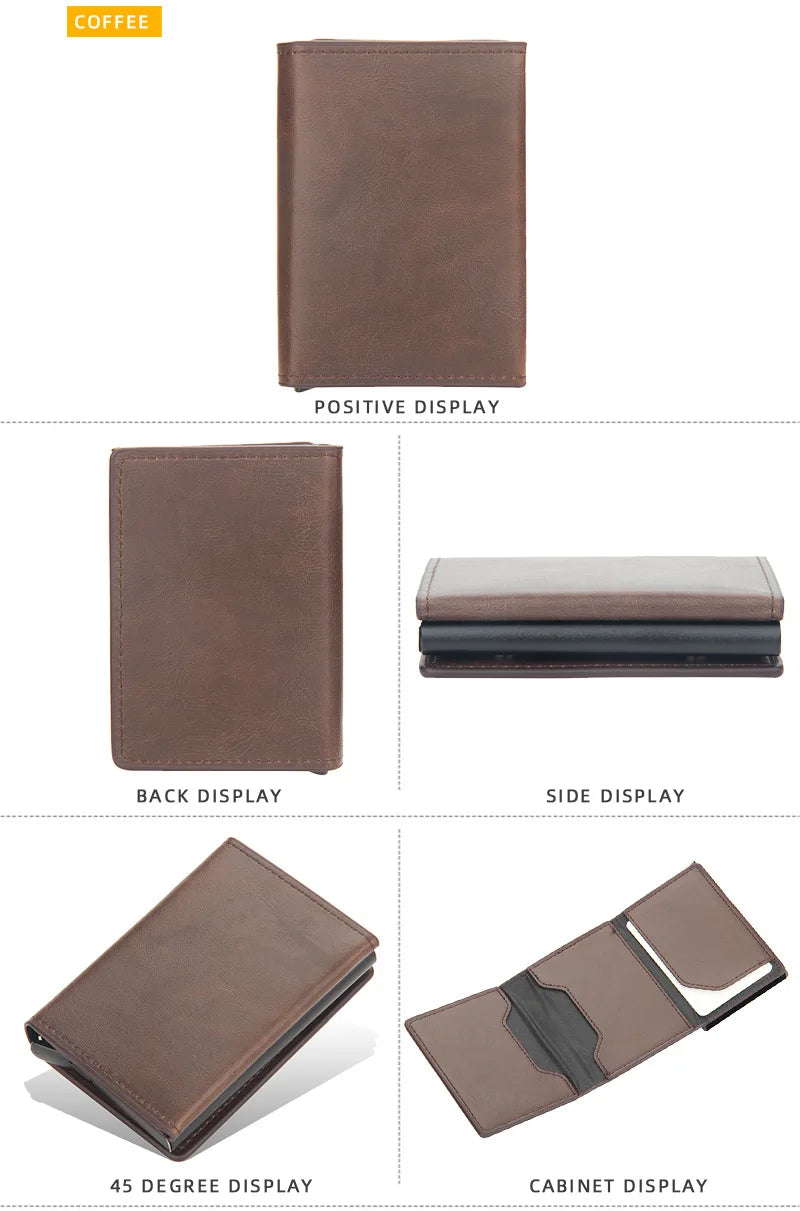 Anti-Theft RFID Credit Card Holder – Smart Minimalist Slim Wallet for Men & Women, Cardholder & Cash Case