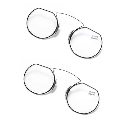 Clip-On Nose Reading Glasses – Anti-Blue Light Presbyopic Eyewear for Men & Women, 1.5 Magnification
