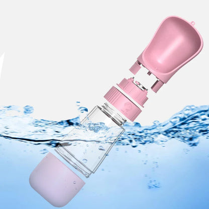 2-in-1 Portable Dog Water Bottle for Small and Large Dogs - Outdoor Walking Drinking Bowls, Pet Feeder for Puppy, Chihuahua Supplies