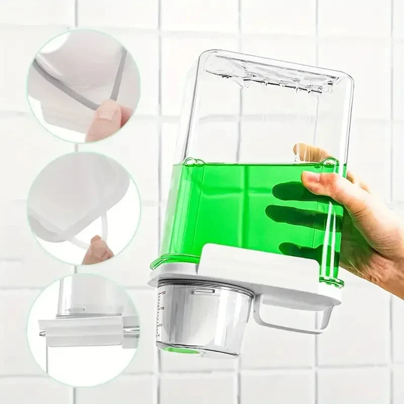 Airtight Laundry Detergent Dispenser – Clear Powder & Liquid Storage Container with Lid Jar