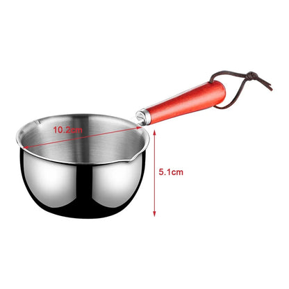 Stainless Steel Saucepan – Hot Oil & Milk Pan for Boiling, Melting & Kitchen Cooking