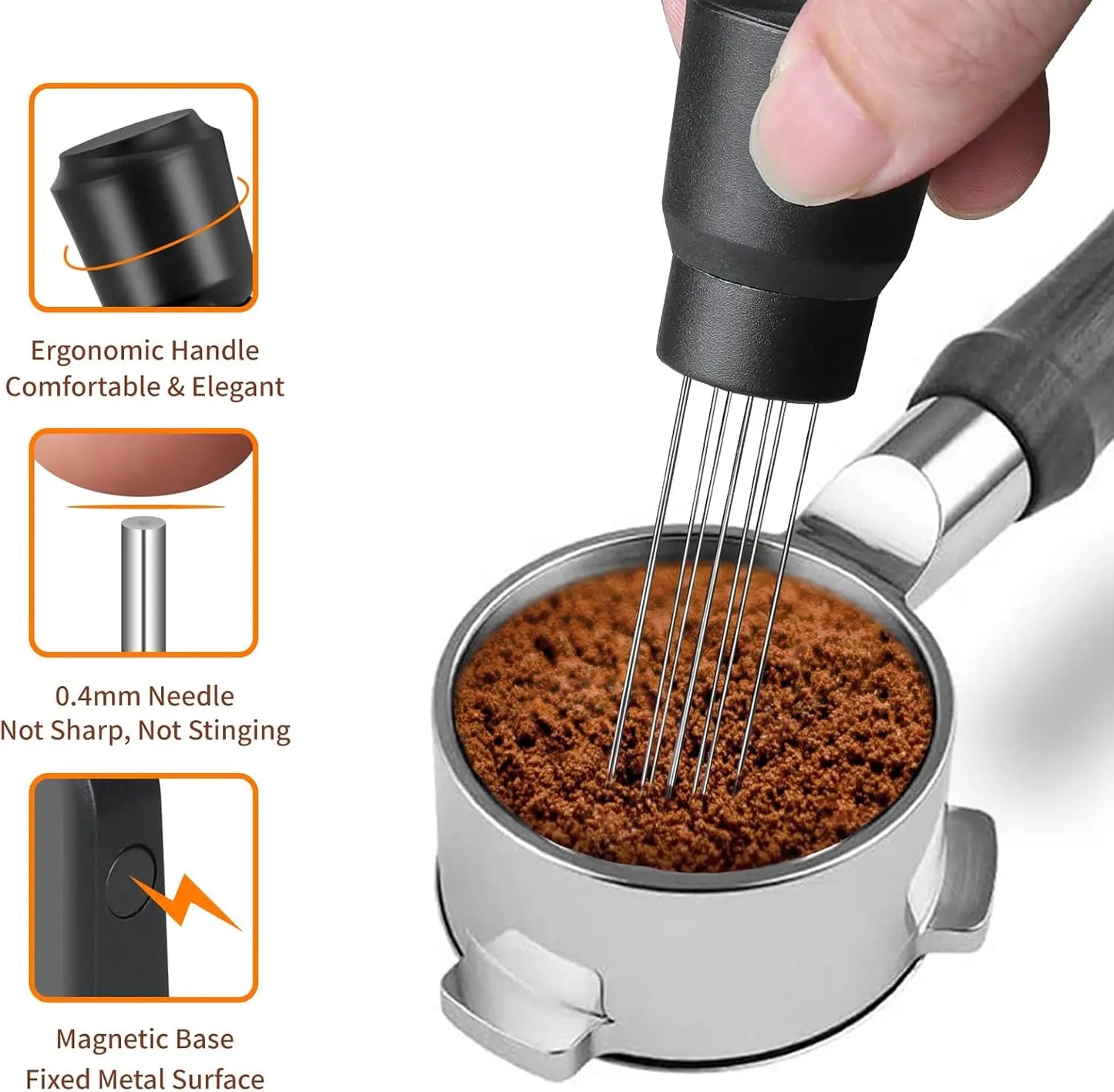 Upgraded WDT Tool for Breville Barista – Espresso Needle with Powerful Magnet & Replacement Needle