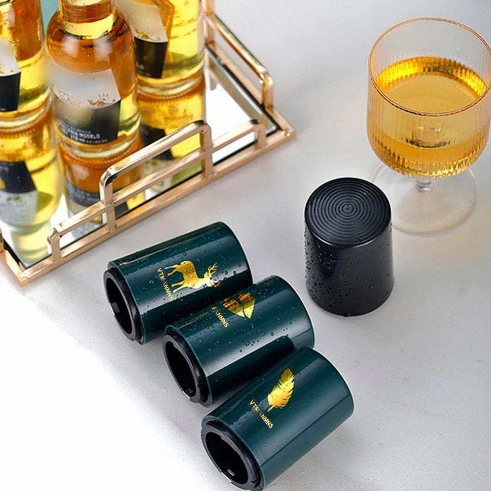 Nymph Creative Magnetic Automatic Beer Bottle Opener - Stainless Steel Press Lid Corkscrew Tool, Portable Bar Gadget