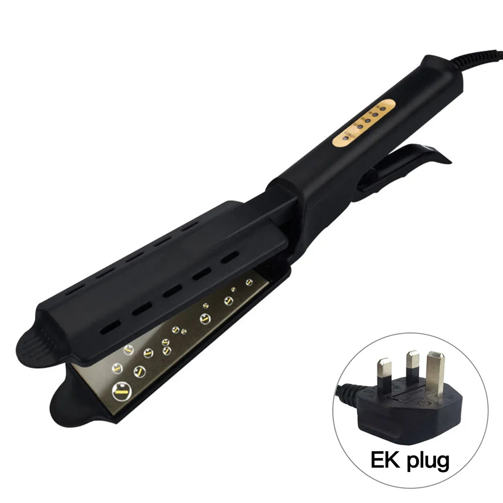 Hair Straightener with Four-gear Temperature, Ceramic Tourmaline Ionic Flat Iron for Women, Wide Panel Design