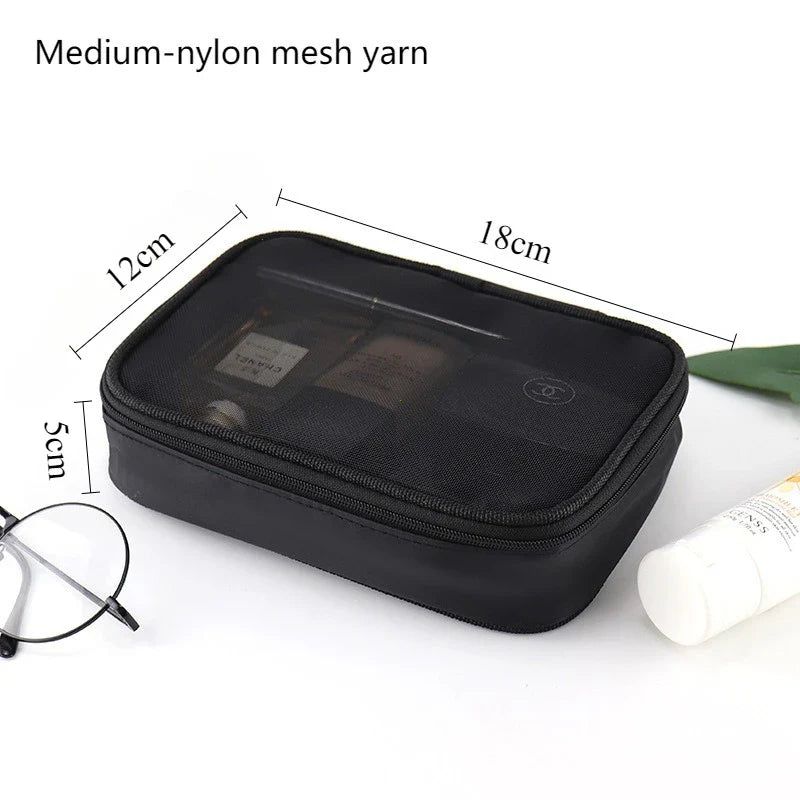 Waterproof Clear PVC Makeup Bag – Travel Cosmetic Organizer Pouch for Women & Men, Toiletry & Brush Storage Case