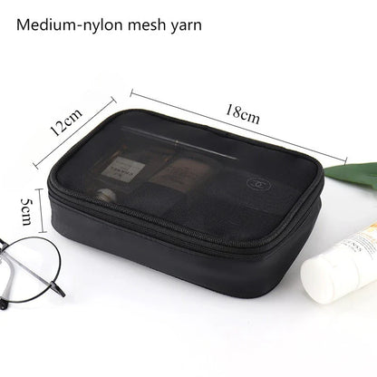 Waterproof Clear PVC Makeup Bag – Travel Cosmetic Organizer Pouch for Women & Men, Toiletry & Brush Storage Case