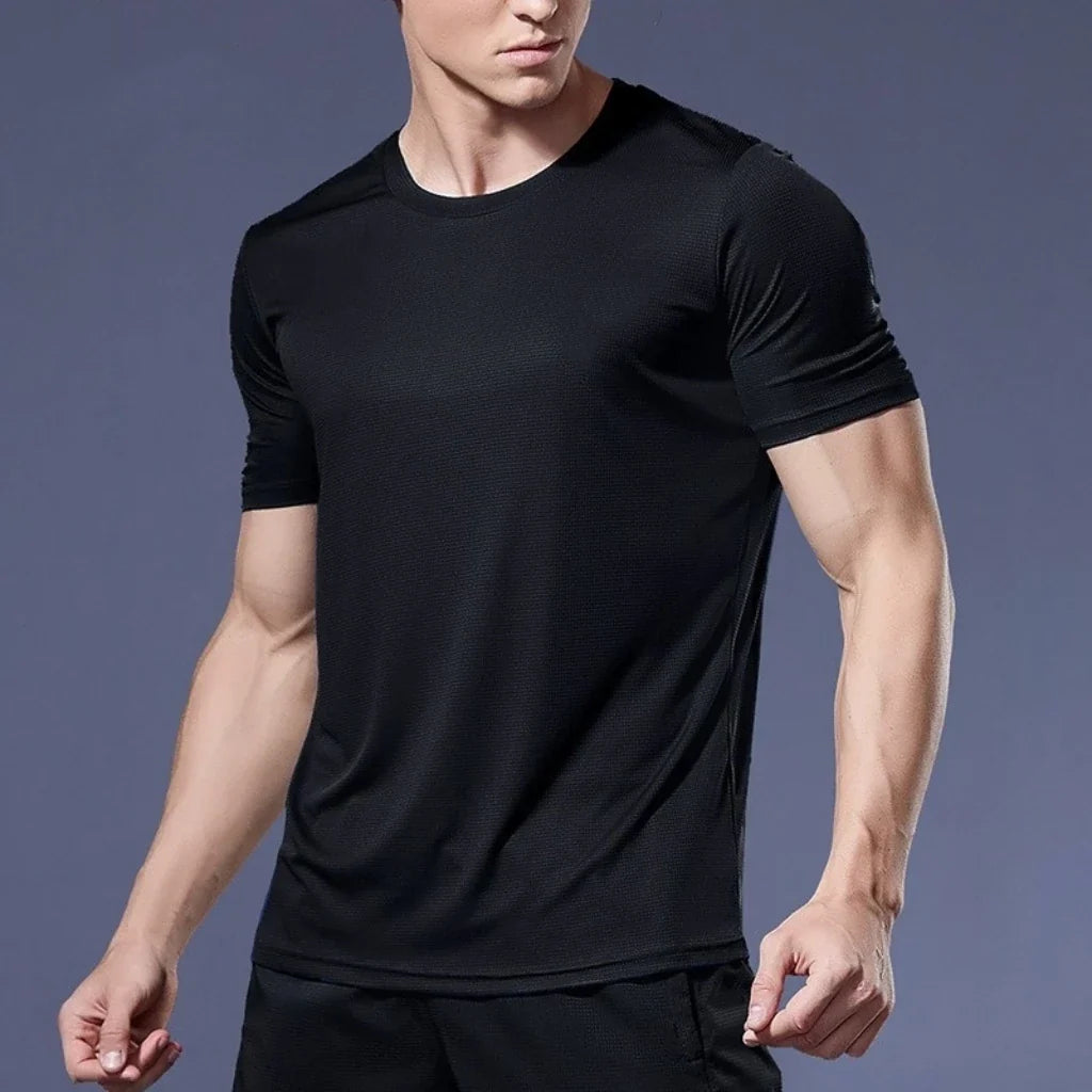 Men's Quick-Dry Sports T-Shirt - Lightweight Short Sleeve Running & Gym Fitness Top