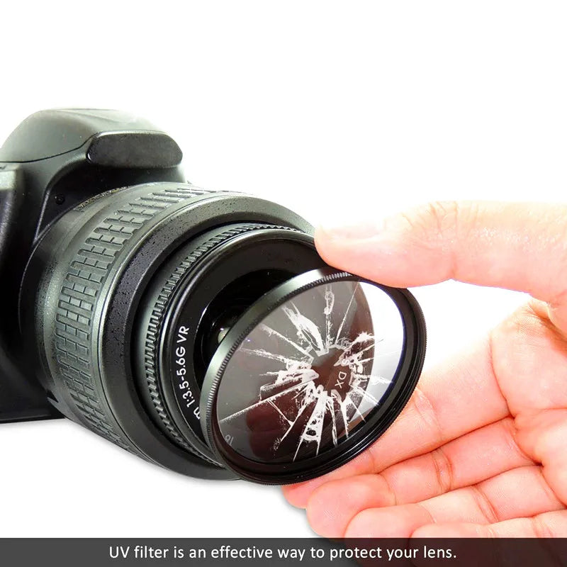 UV, FLD, CPL, ND (ND2/4/8), Star, Yellow Grad, Grey Filter Kit with Cleaning Set — Fits 37mm to 82mm Lenses